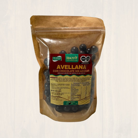 Avellana con chocolate sin azúcar 