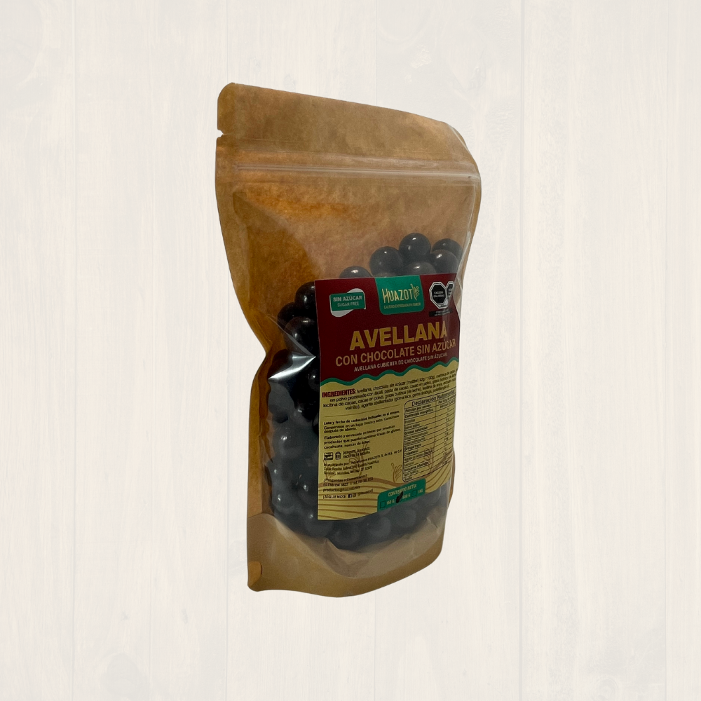 Avellana con chocolate sin azúcar 